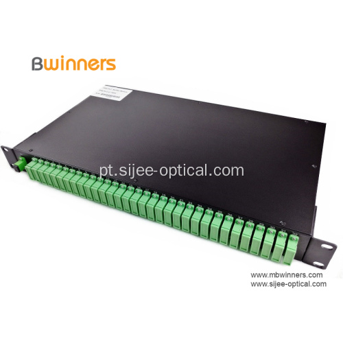 1x64 PLC Fibra Óptica Splitter 1U Rackmount